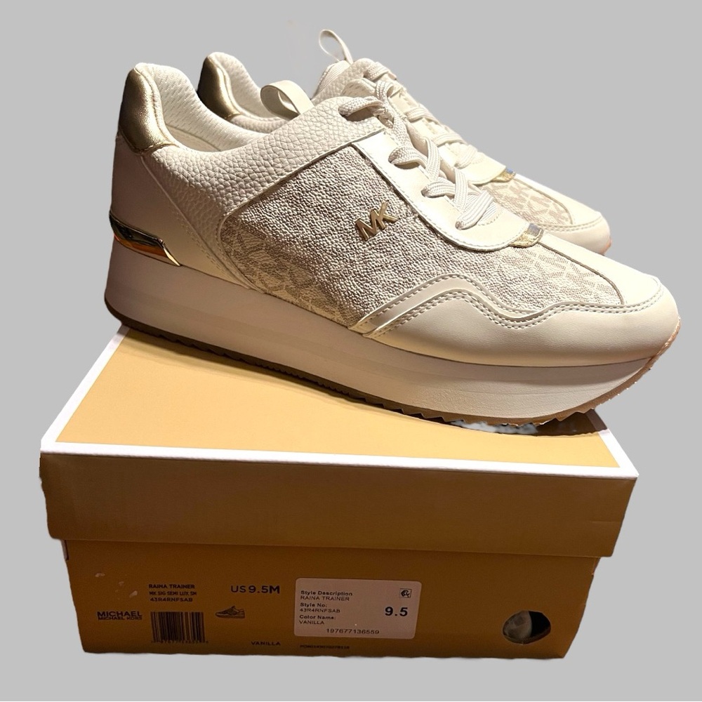 Michael Kors Raina logo-jacquard Platform Sneakers, New - Picture 5 of 5
